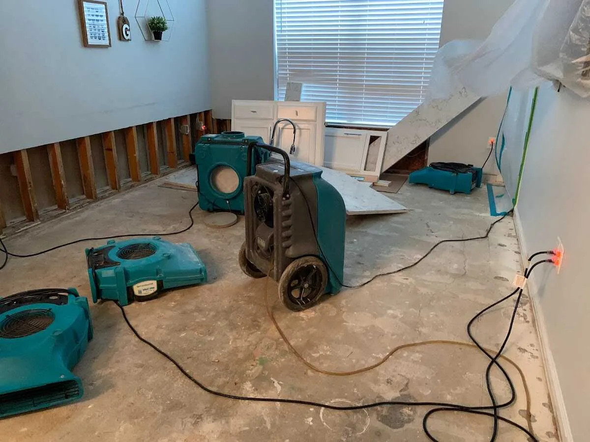 Dehumidifier in flood-cut room for Water Extraction & Removal in Polk City